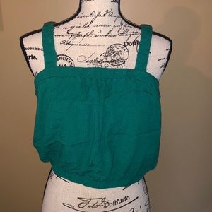 Greenish--blue Guess crop top. Size M.